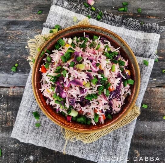 Purple rice (red cabbage rice)