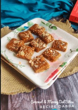 Coconut and Moong Dal Bites